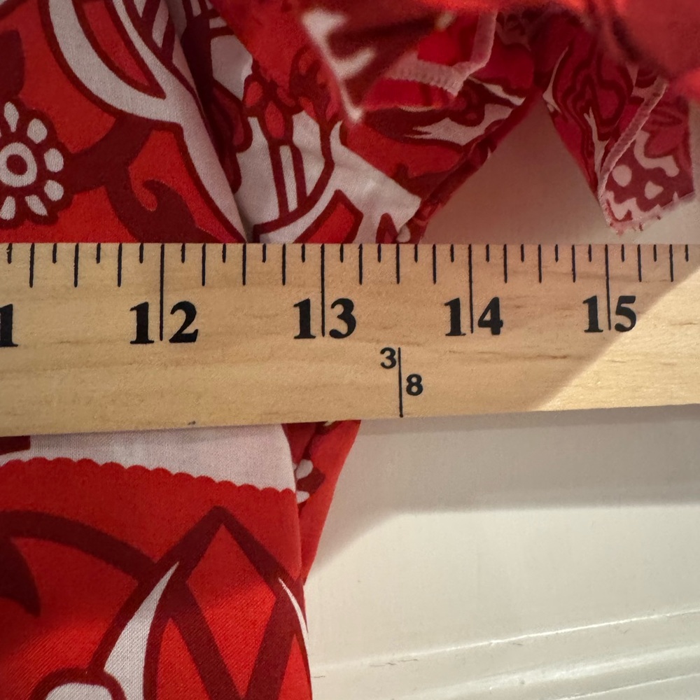 Chic Red Patterned Maxi Dress - image 4